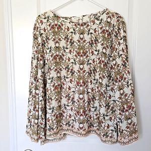 Max Studio Womens wide-sleeve floral top